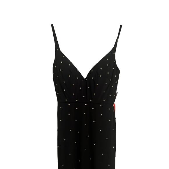 Ieena Mac Duggal Rhinestone Embellished V-Neck Gown Size 2 NWT $298 70232 - Picture 4 of 7